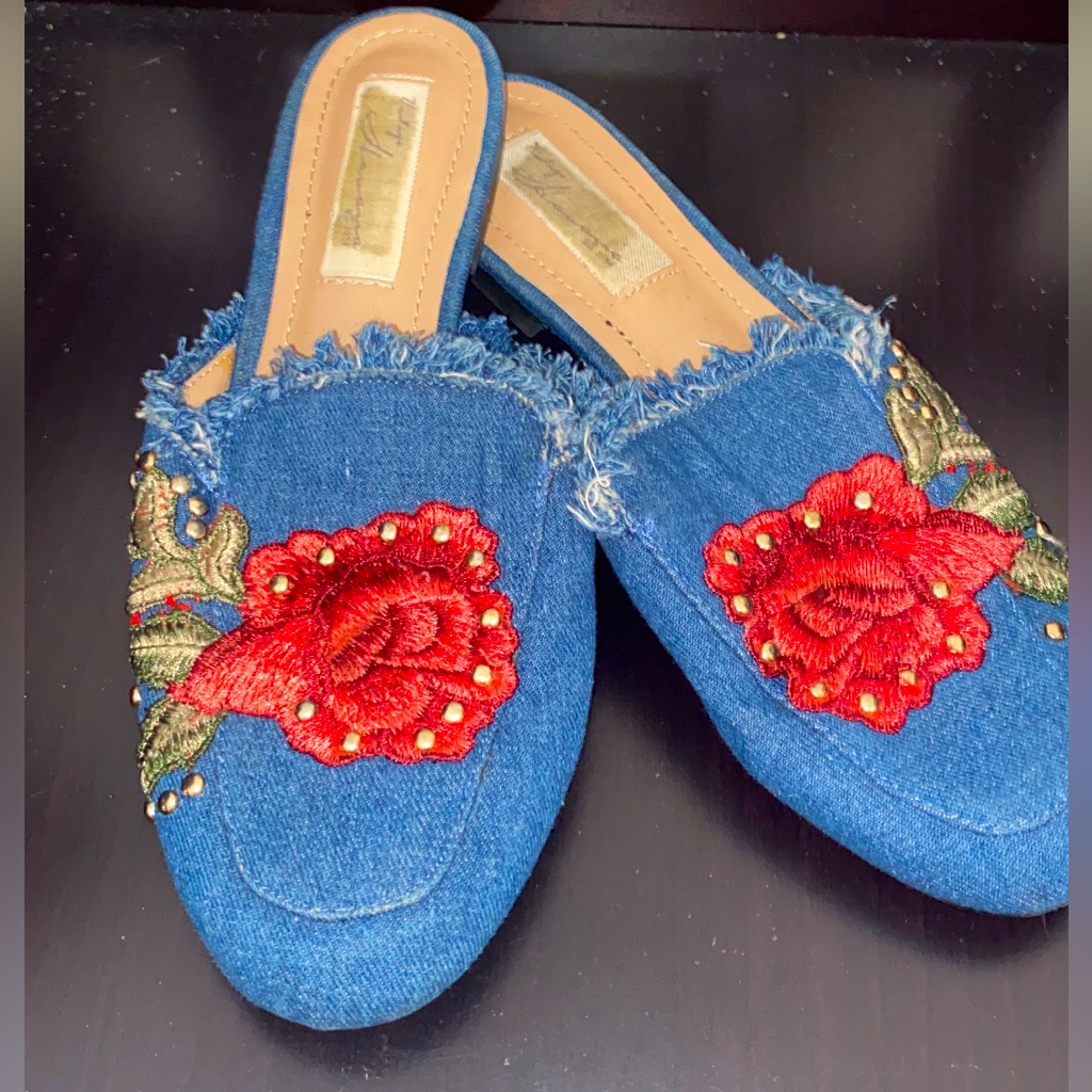 Vintage Havana Denim Embroidered Slip On